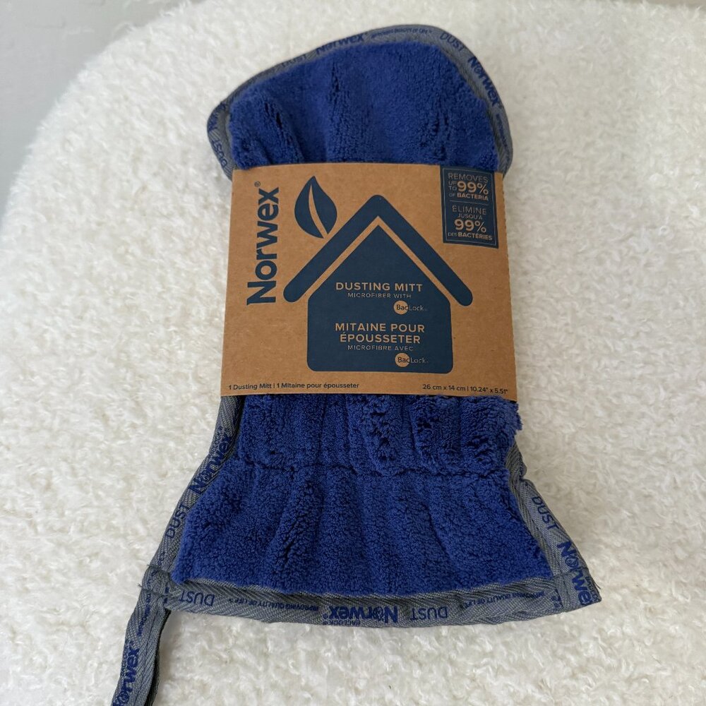 (1) Norwex Microfiber Dust Mitt (Royal Blue color)